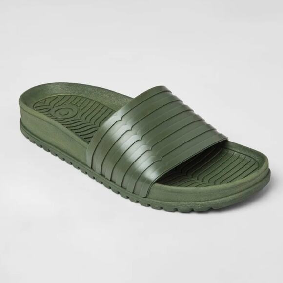 Hunter x Target Green Slip On Flat Slides Men's 8 Shoes - Picture 1 of 8